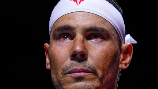 Rafael Nadal fights back tears as crowd breaks into 'Rafa' chants before start of Davis Cup match