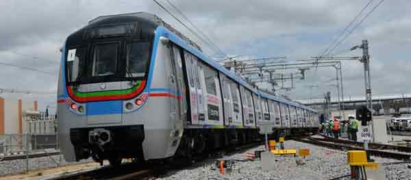 Narendra Modi inaugurates Hyderabad's first Metro train