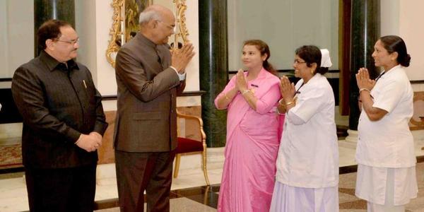 President Kovind presents National Florence Nightingale awards to nursing personnel